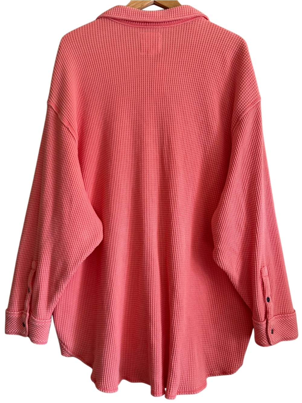 AERIE Oversized Slouchy Comfy Casual LumberJane Waffle Shirt Size XXL NWT - Picture 6 of 11